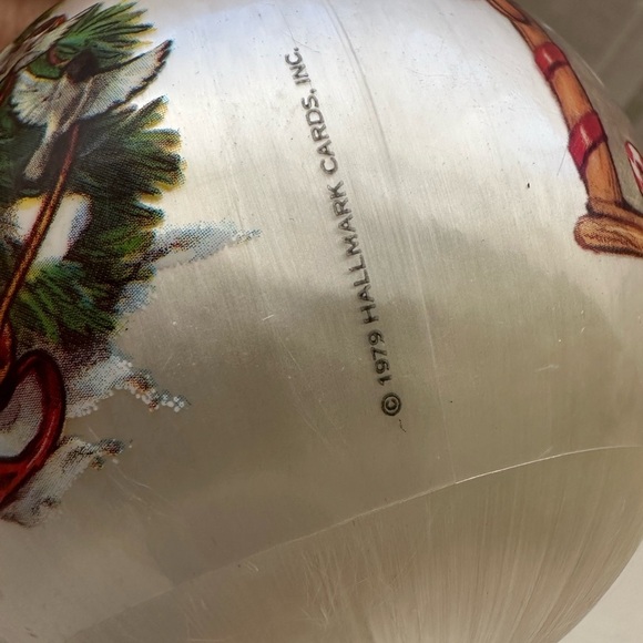 Hallmark 1979 "To A Special Teacher" Christmas Satin Ball Holiday Tree Ornament - Picture 3 of 4